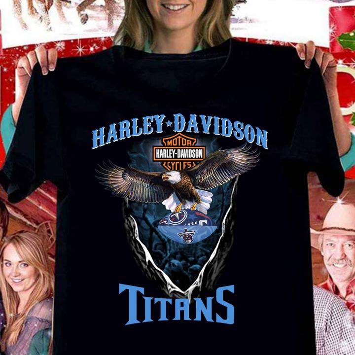 Eagle Motor Harley-Davidson Cycles Tennessee Titans t-shirt