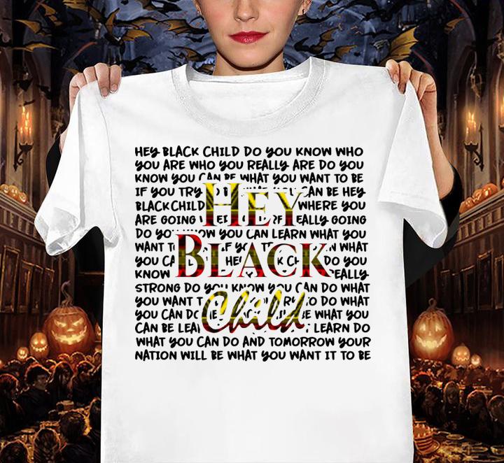 Hey black child t-shirt