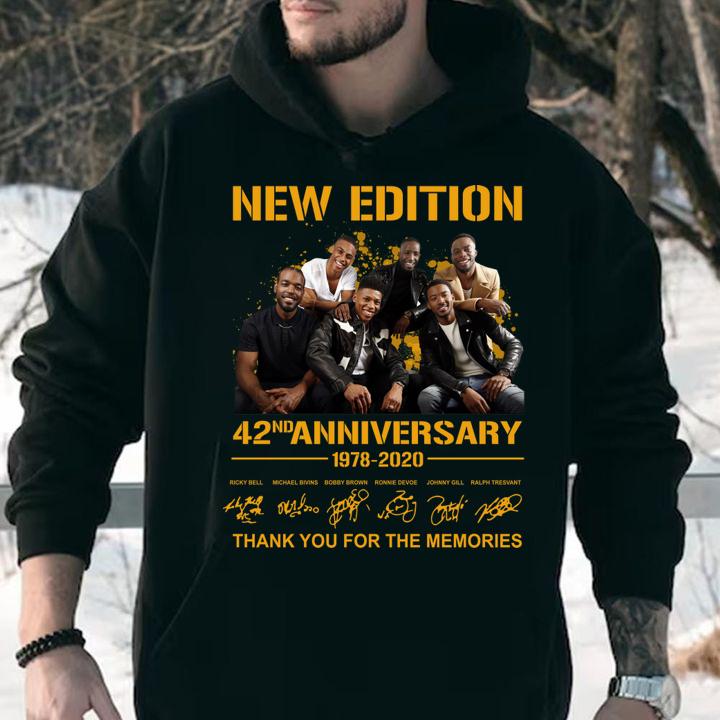 New Edition 42nd Anniversary Thank You For The Memories Signatures t-shirt