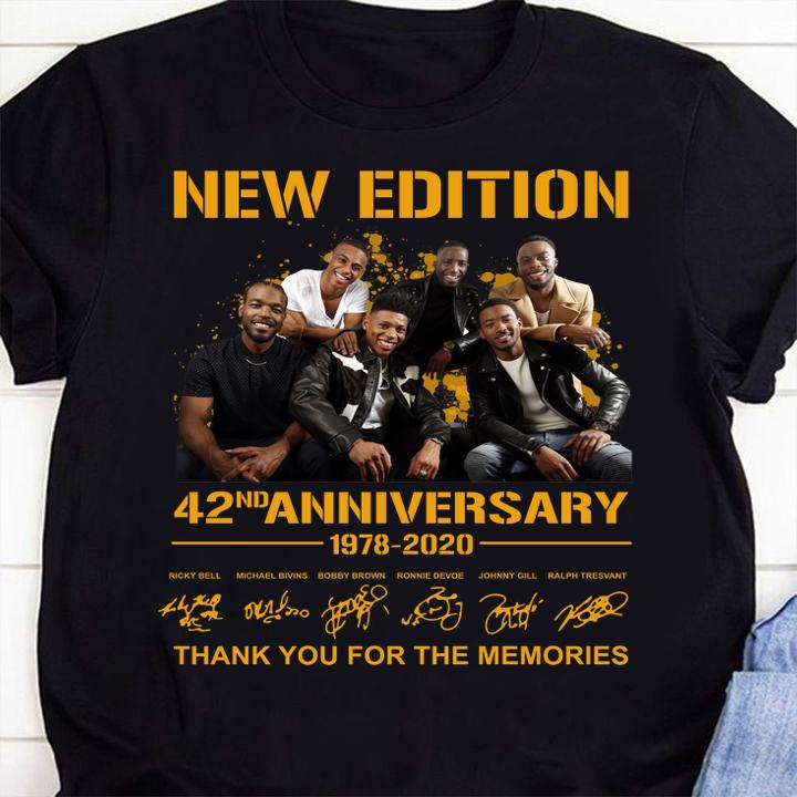 New Edition 42nd Anniversary Thank You For The Memories Signatures t-shirt 2