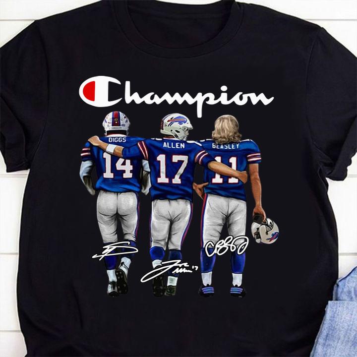 Buffalo Bills Champion Diggs Allen Beasley Signatures t-shirt 5