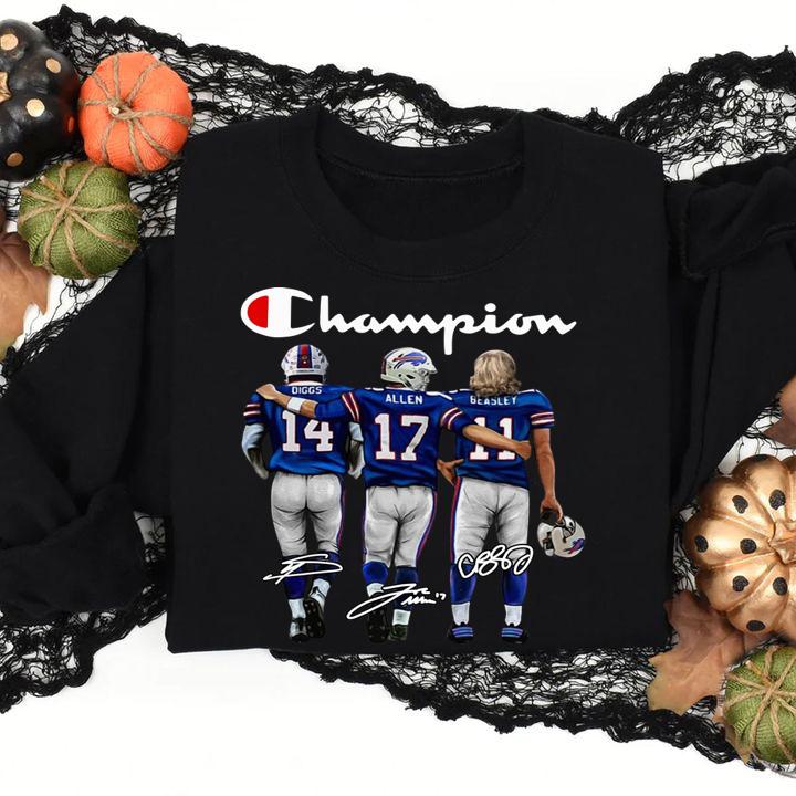 Buffalo Bills Champion Diggs Allen Beasley Signatures t-shirt
