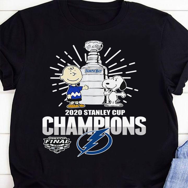 Charlie Brown And Snoopy Tampa Bay Lightning 2020 Stanley Cup Champions t-shirt 8
