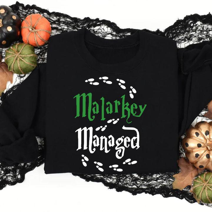 Solemnly Swear Im Shenanigans Malarkey Managed Backside t-shirt