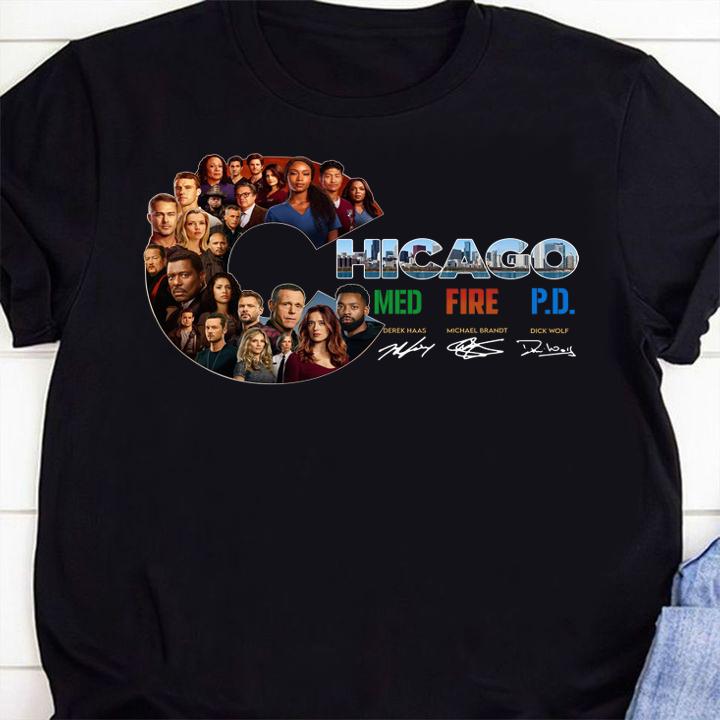 Chicago Fire TV series signatures t-shirt 4