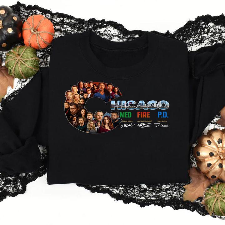 Chicago Fire TV series signatures t-shirt