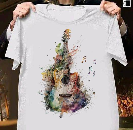 Guitar Colors Music Note t-shirt 8