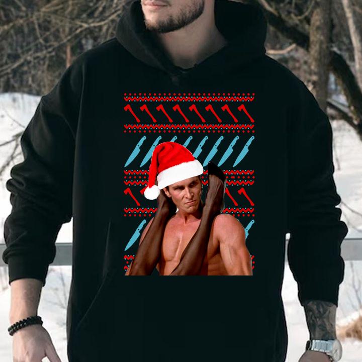 Patrick Bateman American Psycho ugly Christmas sweater t-shirt