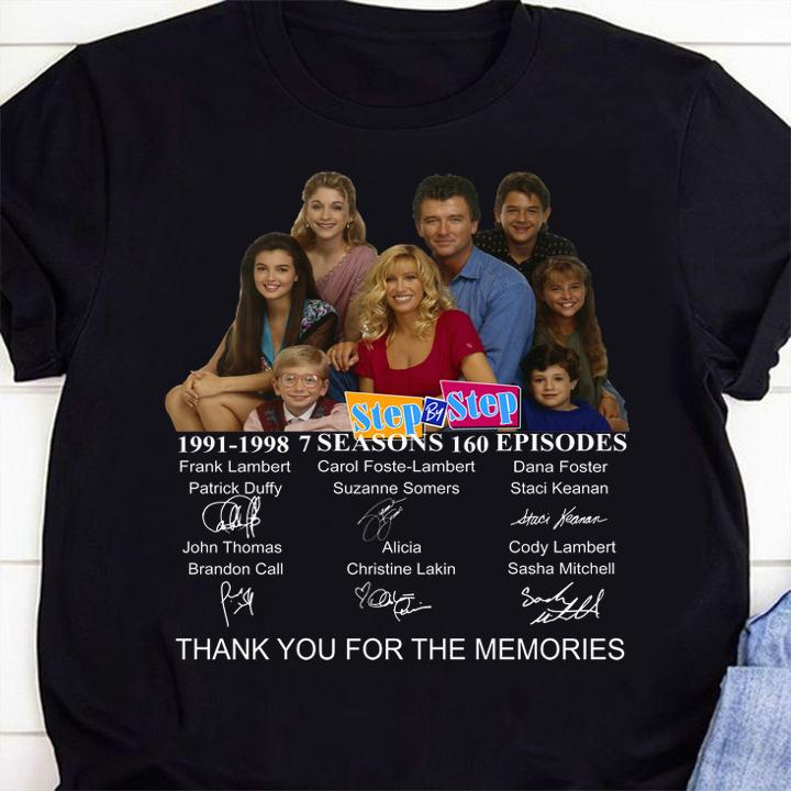 Step by Step 1991-1998 signatures thank you for the memories t-shirt 4