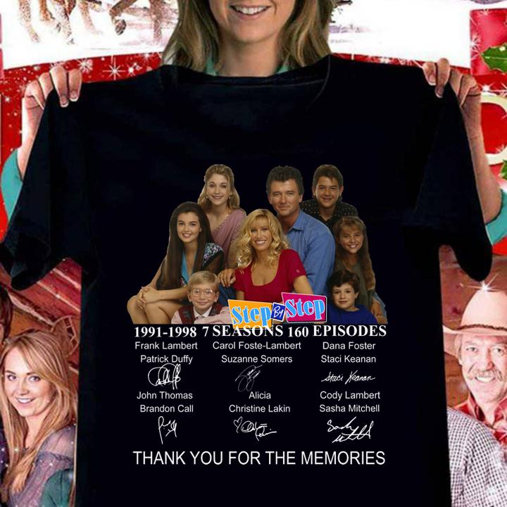 Step by Step 1991-1998 signatures thank you for the memories t-shirt