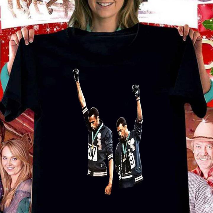 Tommie Smith John Carlos And The 1968 Black Power Salute t-shirt