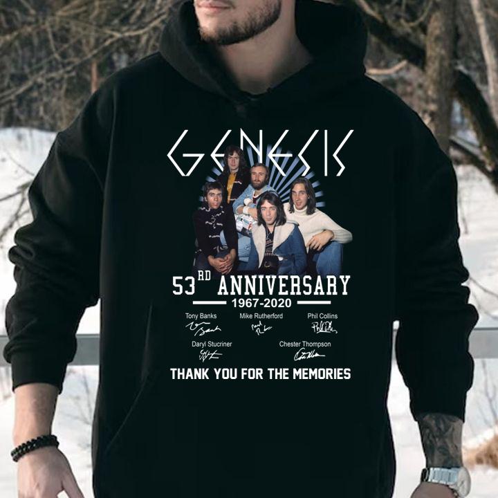 Genesis 53rd Anniversary Thank You For The Memories Signatures t-shirt