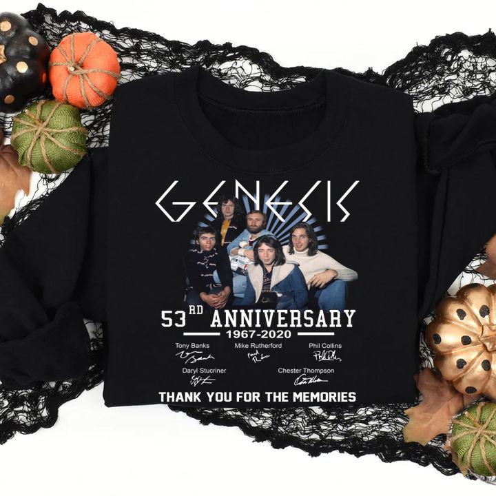 Genesis 53rd Anniversary Thank You For The Memories Signatures t-shirt