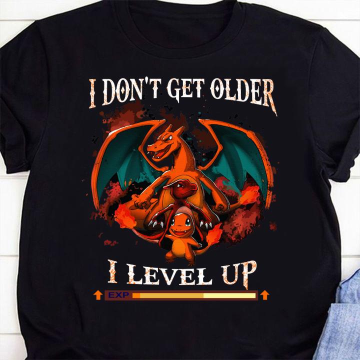 Pokemon i don't get older i level up t-shirt 9