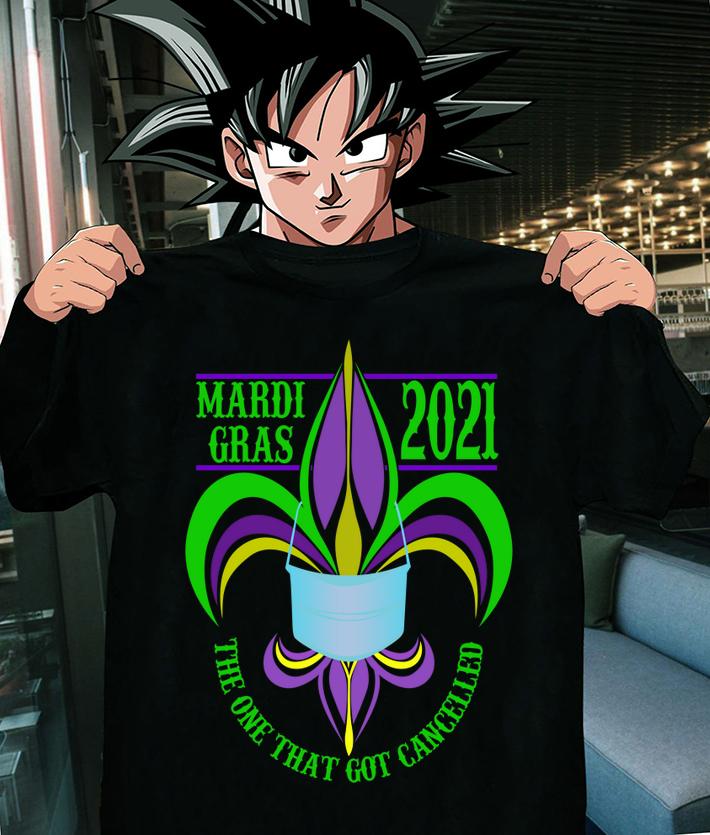 Fleur De Lis Mardi Gras 2021 The One That Got Cancelled Wear Mask Covid t-shirt
