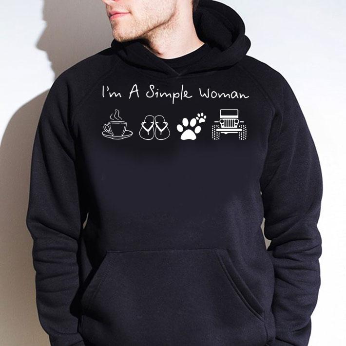 I'm a simple woman coffee flip flop dog paw jeep t-shirt hoodie