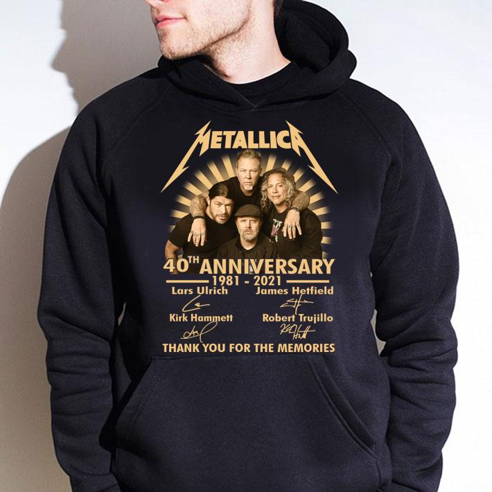 Metallica 40th Anniversary 1980 2020 Thank You For The Memories Signatures t-shirt hoodie