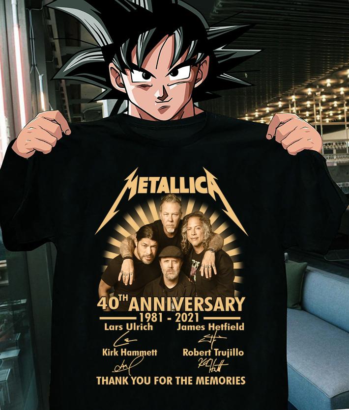 Metallica 40th Anniversary 1980 2020 Thank You For The Memories Signatures t-shirt shirt