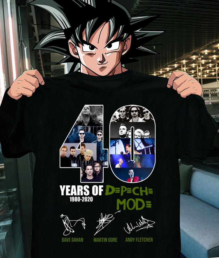 40 Years Of 1980 2020 Depeche Mode Band Members Signatures t-shirt