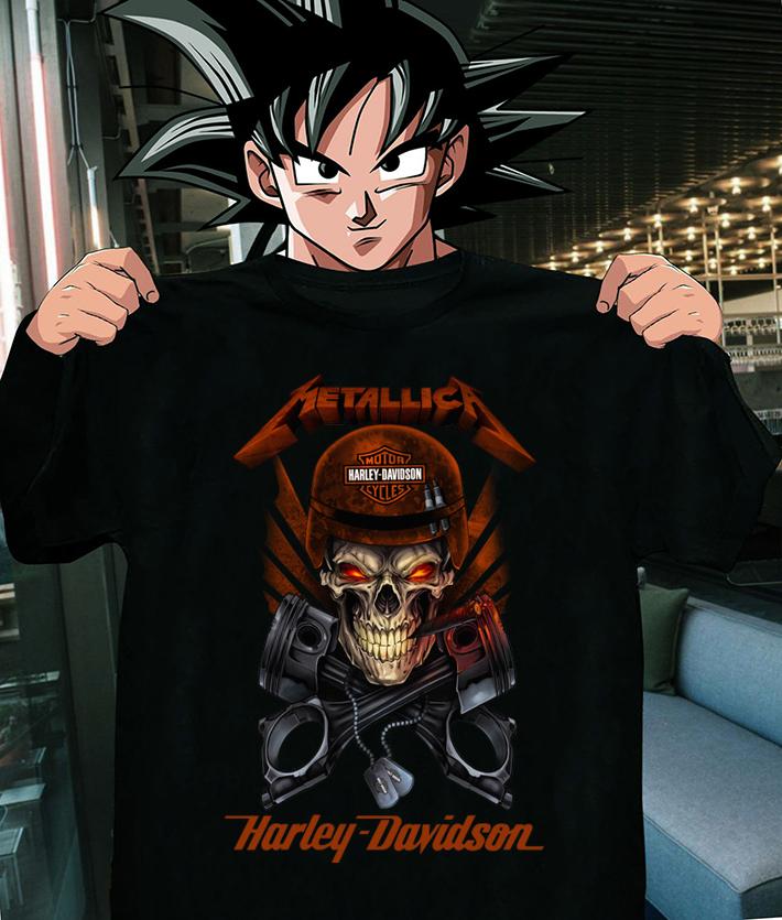 Pretty Piston Skull Metallica Harley Davidson t-shirt