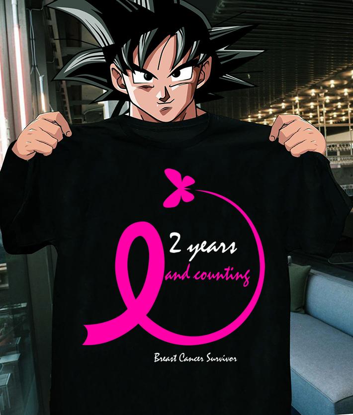 2 Years And Counting Breast Cancer Survivor Gift Butterfly Breast Cancer Survivor t-shirt