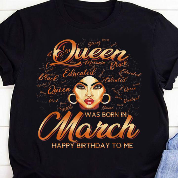 Pisces Girls Black Queen Was Born In March t-shirt 1 Clothing, Marvelcomicsteeshirt News