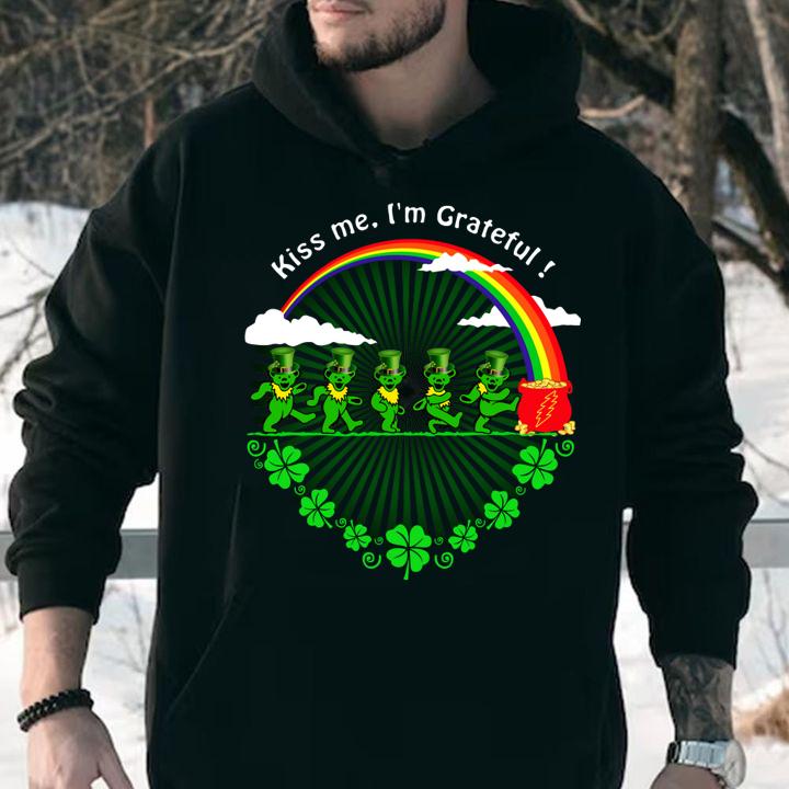 Dancing Bears Kiss Me I'm Grateful Dead St. Patrick's Day t-shirt