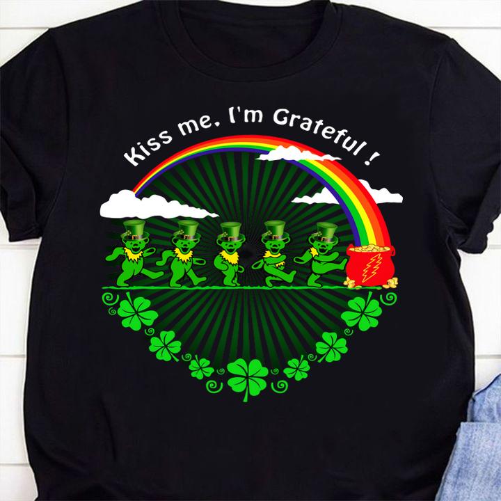 Dancing Bears Kiss Me I'm Grateful Dead St. Patrick's Day t-shirt 1 Clothing, Marvelcomicsteeshirt News