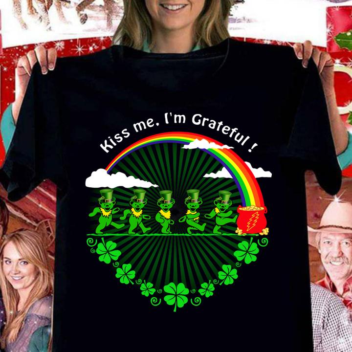 Dancing Bears Kiss Me I'm Grateful Dead St. Patrick's Day t-shirt