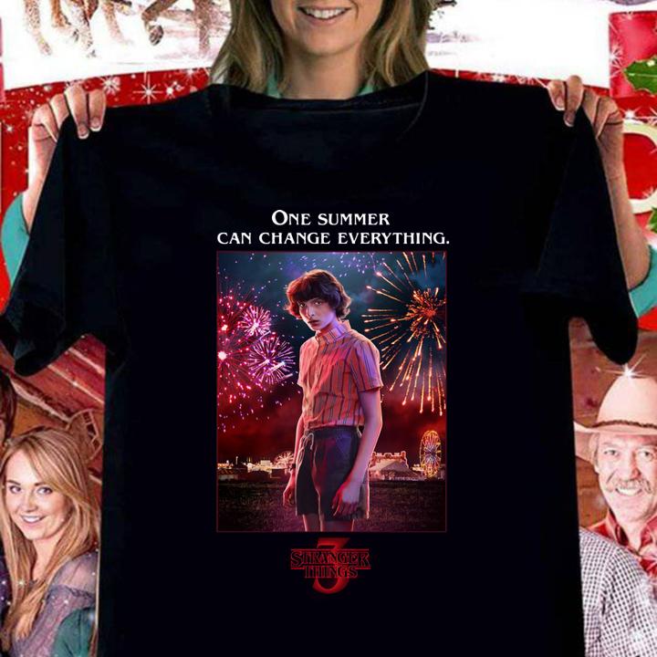 Mike Wheeler One Summer Can Change Everything Stranger Things 3 t-shirt