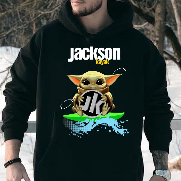 Baby Yoda Hug Jackson Kayak t-shirt