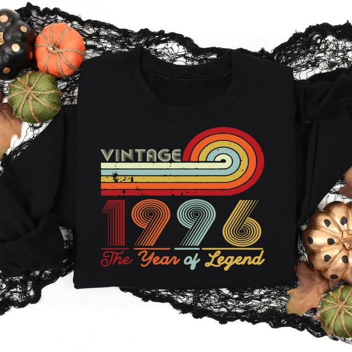 Vintage 1996 The Year of Legend 25 Years Old 25th Birthday t-shirt