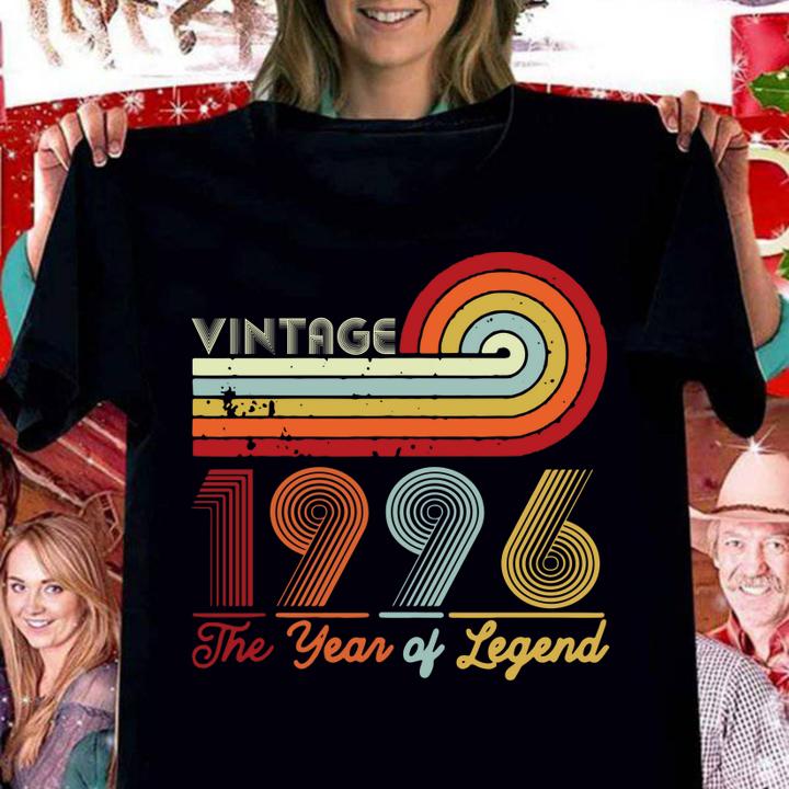 Vintage 1996 The Year of Legend 25 Years Old 25th Birthday t-shirt