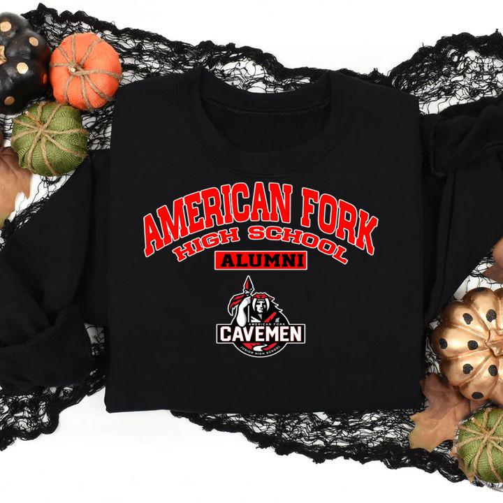 American fork high school alumni cavemen t-shirt