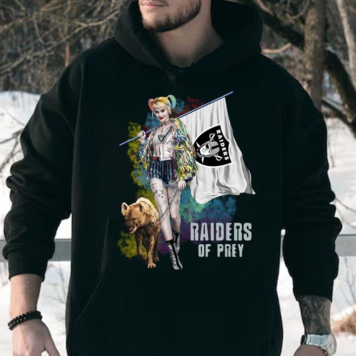 Harley Quinn Oakland Raiders Of Prey Oakland Raiders Flag t-shirt