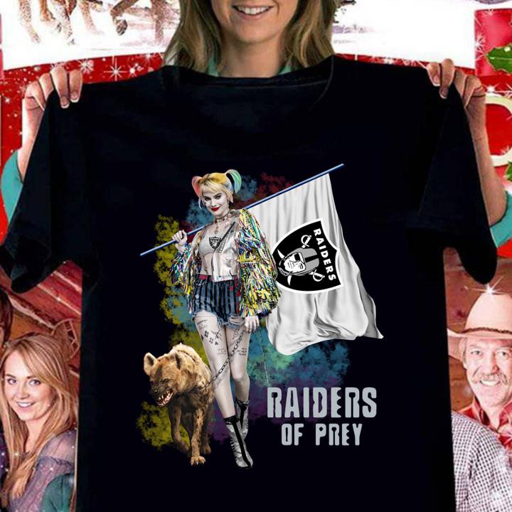 Harley Quinn Oakland Raiders Of Prey Oakland Raiders Flag t-shirt