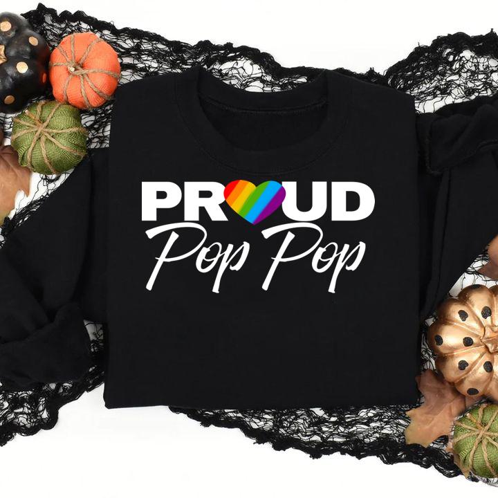 Mens Proud Pop Pop Gay Pride Month LGBTQ t-shirt