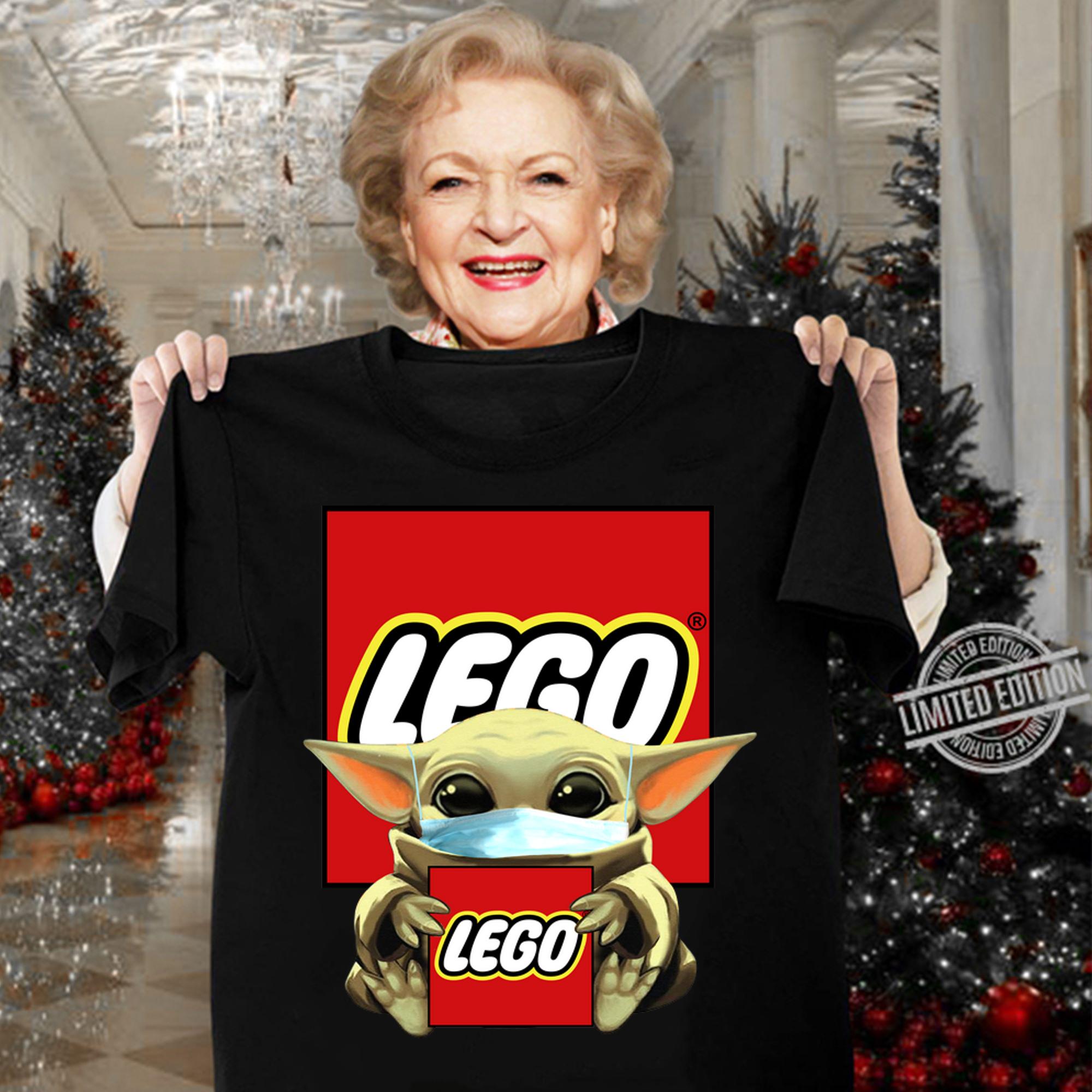 Baby Yoda Mask Lego Group Coronavirus t-shirt woman shirt