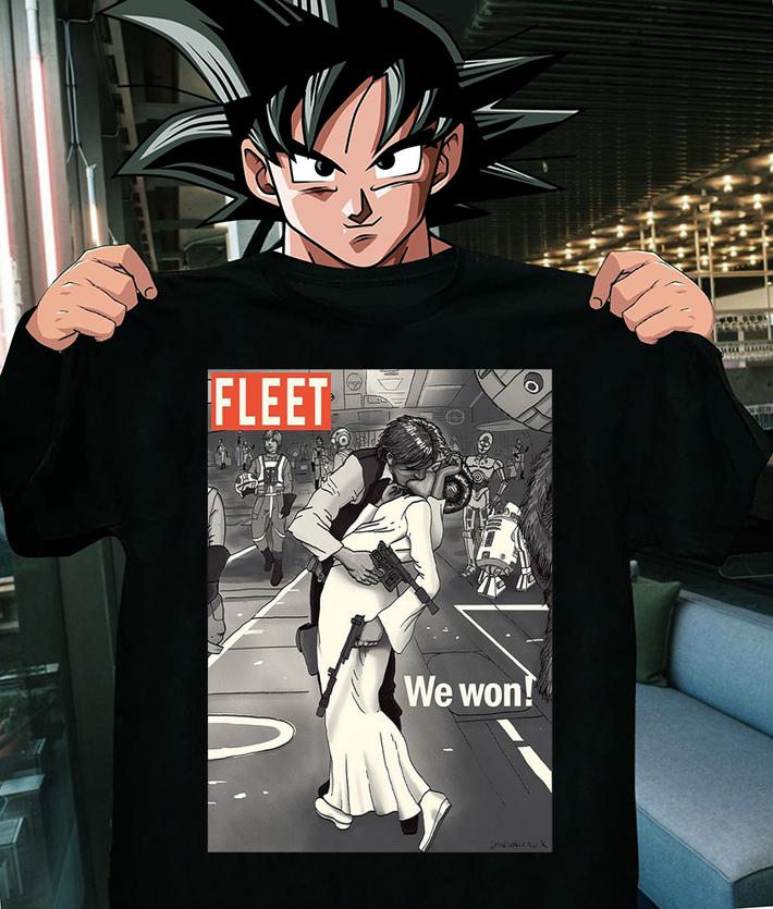 Fleet We Won Han Solo And Princess Leia t-shirt
