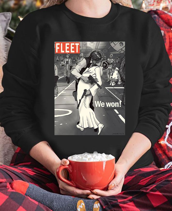 Fleet We Won Han Solo And Princess Leia t-shirt