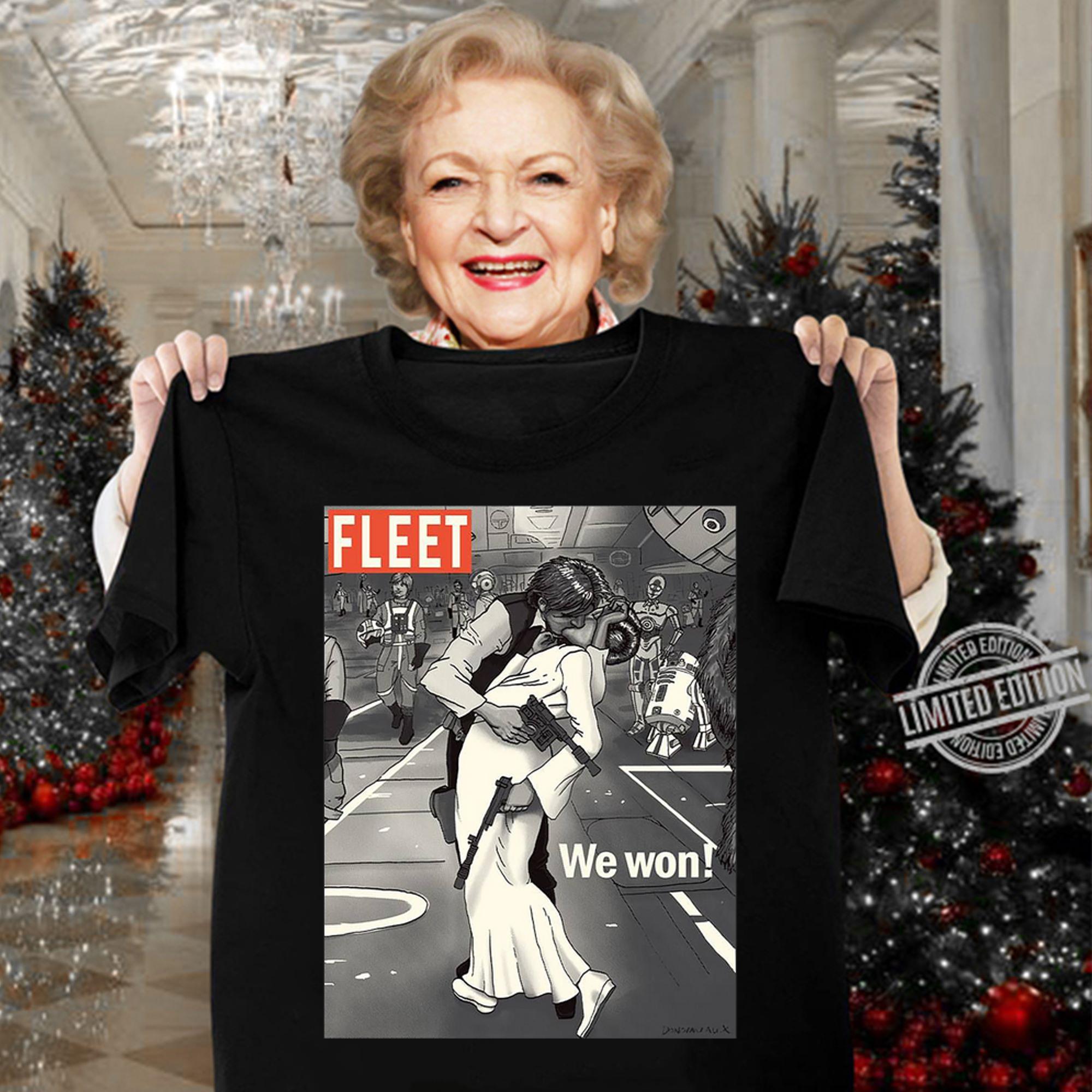 Fleet We Won Han Solo And Princess Leia t-shirt