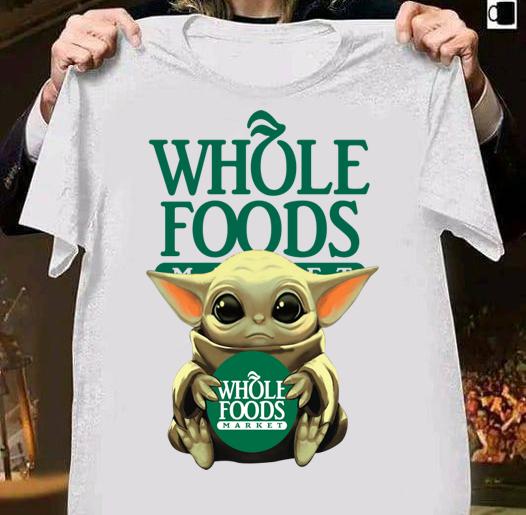 baby yoda hugging whole foods shirt - Baby Yoda Hugging Whole Foods t-shirt