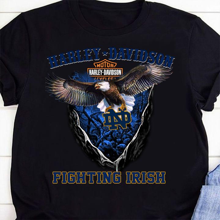 awesome eagle harley davidson notre dame fighting irish shirt - Awesome Eagle Harley Davidson Notre Dame Fighting Irish t-shirt
