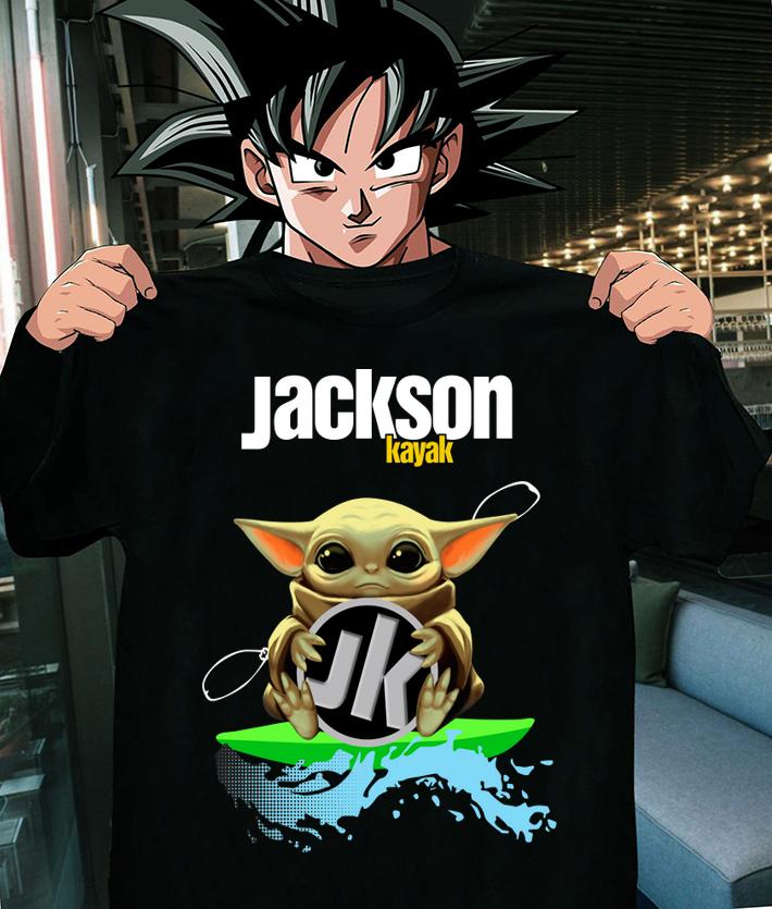 Baby Yoda Hug Jackson Kayak t-shirt