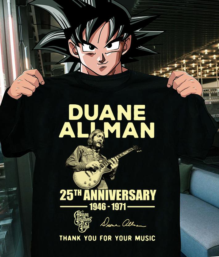 Duane Allman 25th Anniversary 1946 1971 Allman Brothers Band Signatures t-shirt