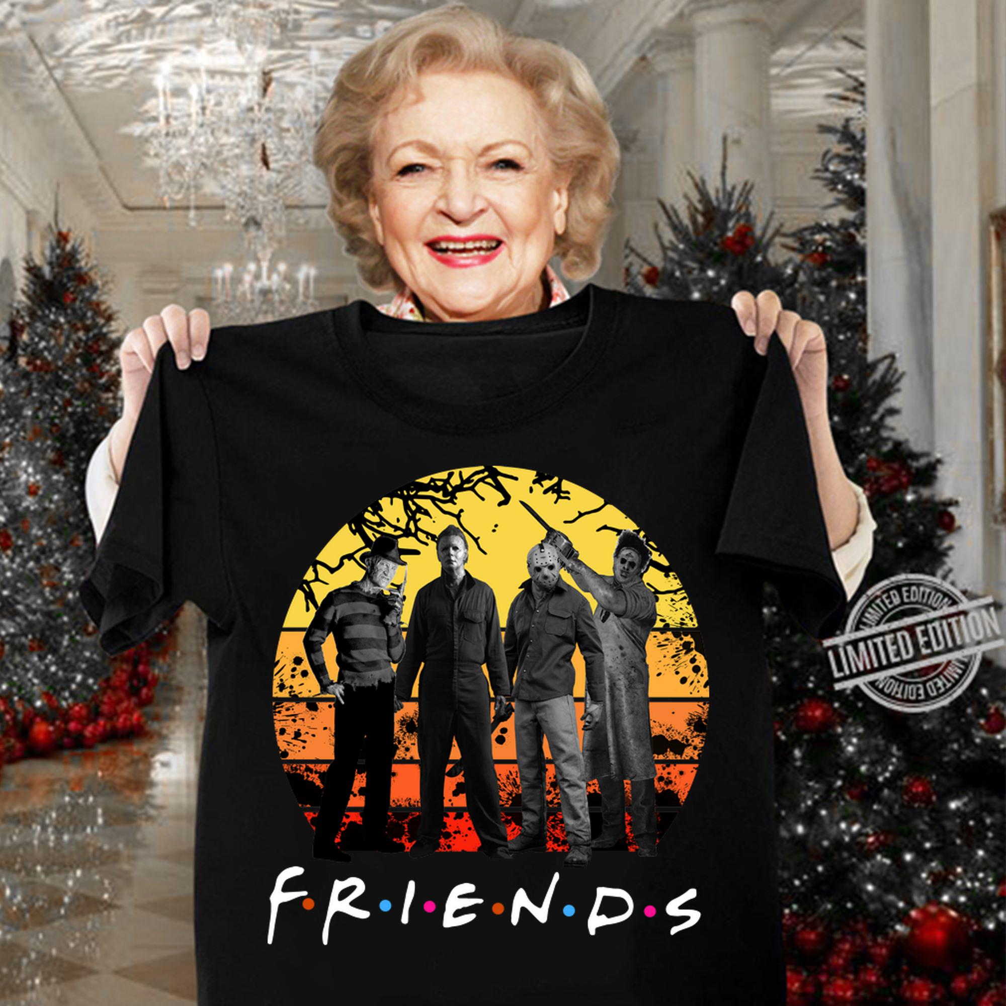 Halloween Friends Horror Movies Characters Vintage t-shirt