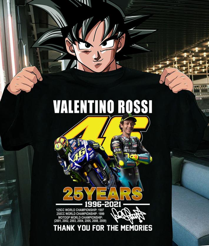 Valentino Rossi 46 25 Years Thank You For The Memories t-shirt