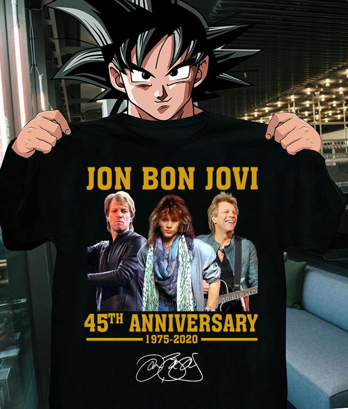 Jon Bon Jovi 45th Anniversary 1975 2020 Signature t-shirt