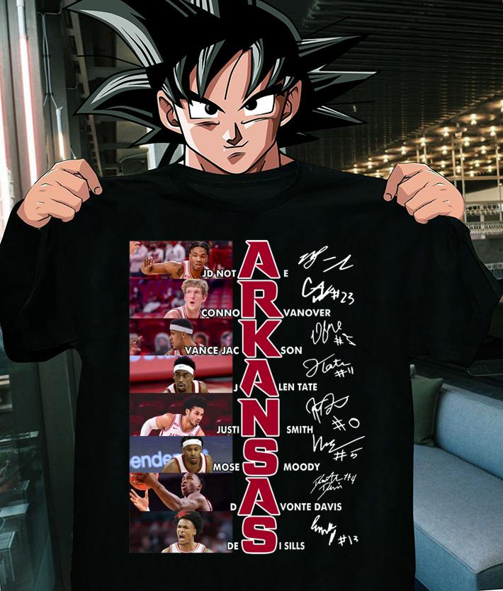 Arkansas Razorbacks men's Basketball Roster Signatures t-shirt