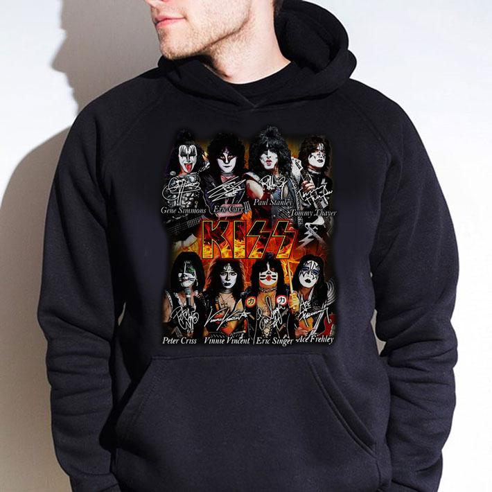 Kiss Band Paul Stanley Eric Singer Tommy Thayer Signature t-shirt